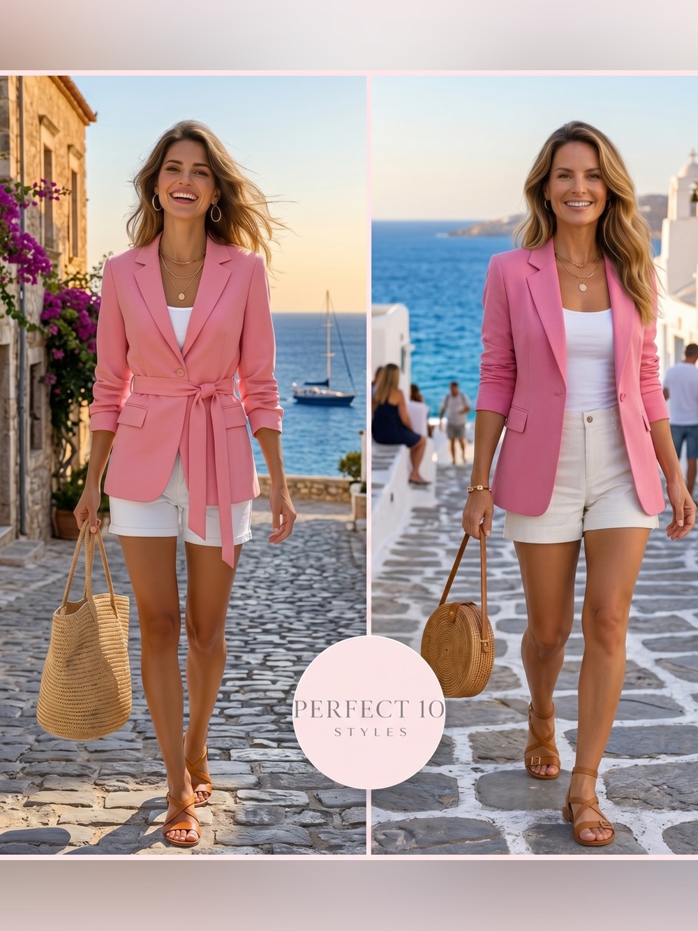 Endless Rose Pink Tailored Belted Blazer Small NWOT